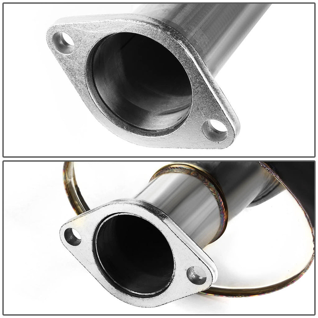 DNA Motoring CBE-ME06L4 For 2006 to 2009 Mitsubishi Eclipse 4G 2.4L Stainless Steel 4 Muffler Tip Catback Exhaust System 07 08