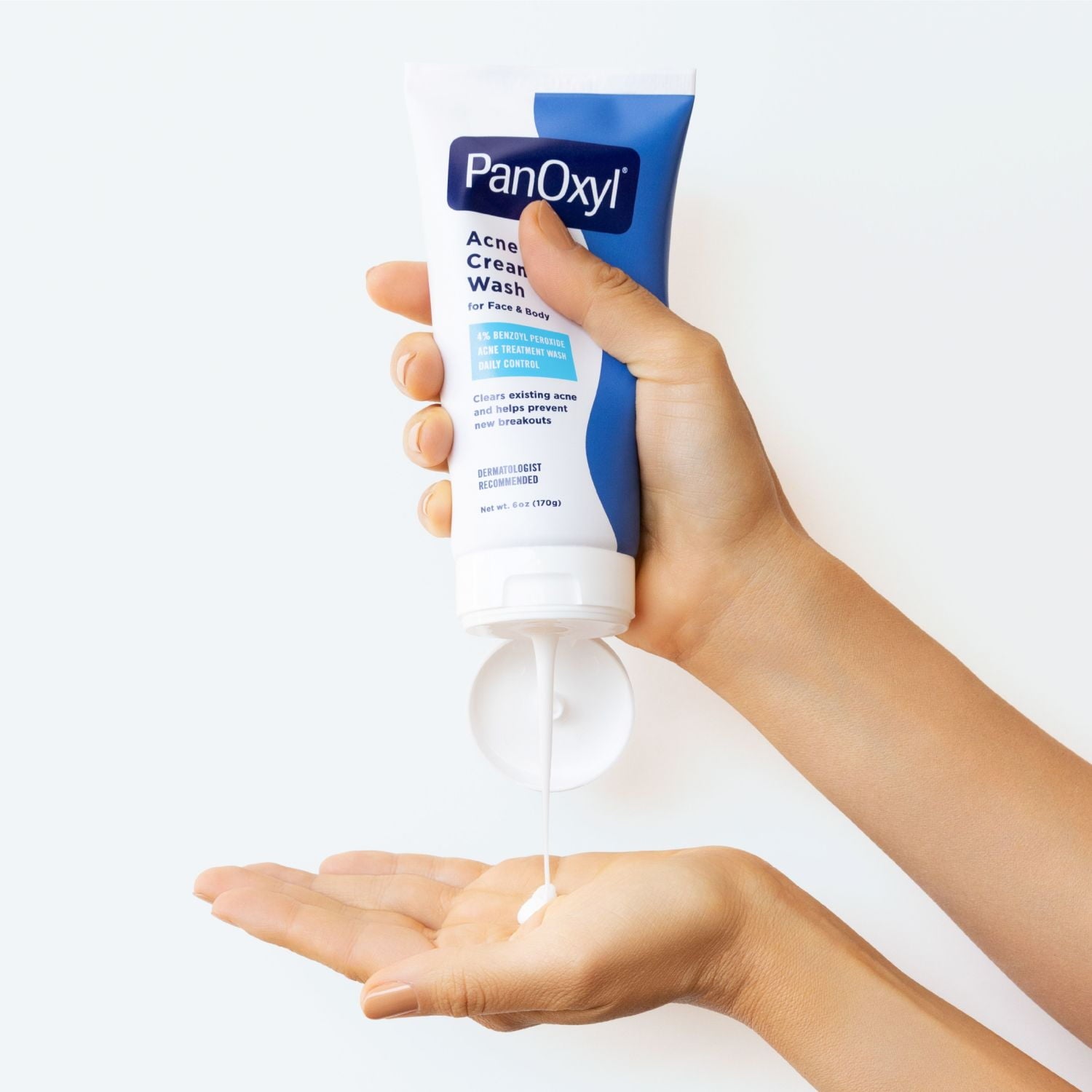 PanOxyl 4% Benzoyl Peroxide Acne Creamy Wash, Clear Acne, 6.0 Oz