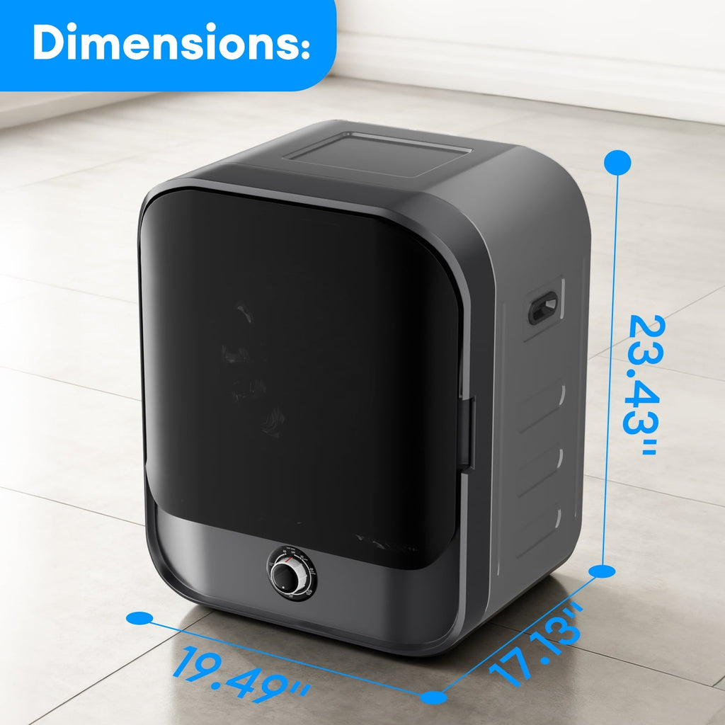 TABU Washer and Dryer Set, 19LBS Fully Automatic Washing Machine & 10LBS Clothes Dryer (White&White)