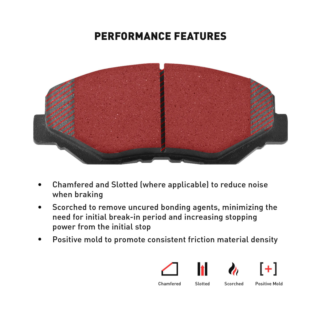 Dynamic Friction Company Rear Brake Geospec Rotors with 5000 Advanced Brake Pads includes Hardware - 4512-45077