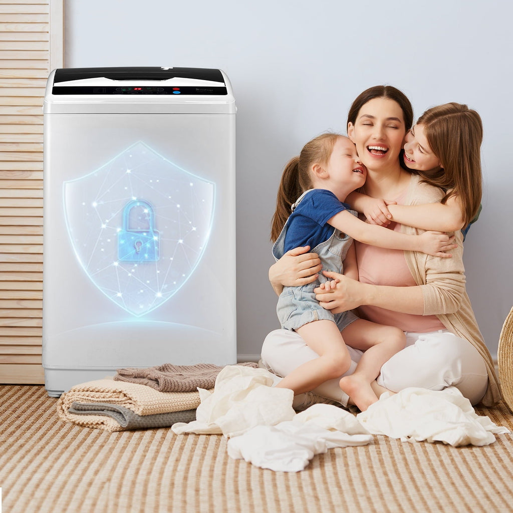 Ktaxon 17.8LBS Full Automatic Washing Machine and 3.5CuFt Portable Clothes Dryer Set, Compact Laundry Washer and Dryer Combo Set with Stainless Steel Inner Tub, for Apartment, Dorms, Home