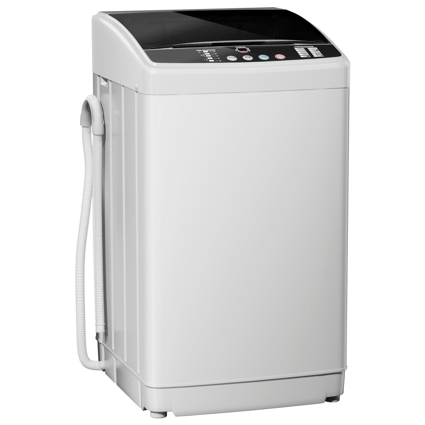 TABU Washer and Dryer Set, 19LBS Fully Automatic Washing Machine & 10LBS Clothes Dryer (White&White)