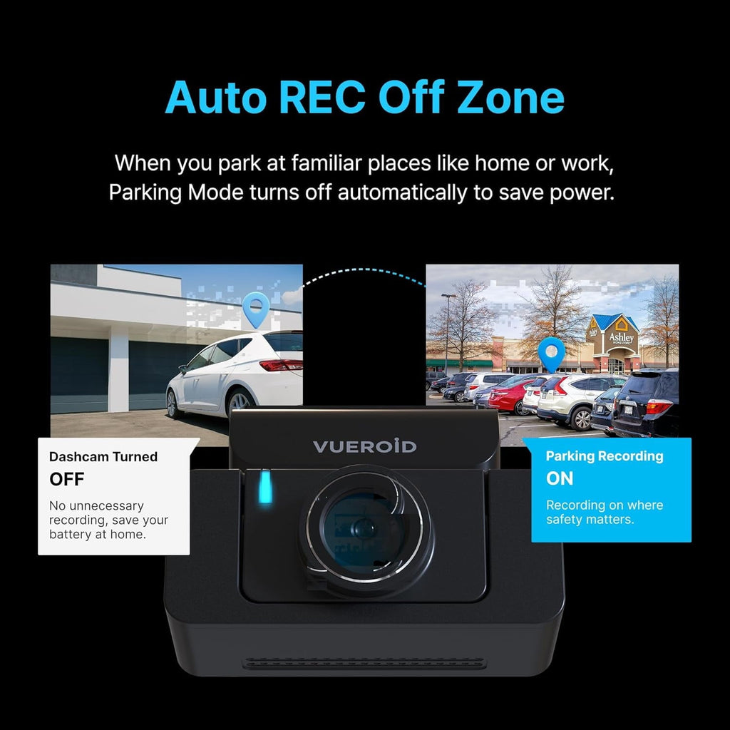 Vueroid S1 Infinite 4K 2CH Dash Cam | 4K+2.5K Sony STARVIS 2 | Privacy Mode | GPS | WiFi | DuraShift Parking Mode | CPL Filter & 256GB Card Included