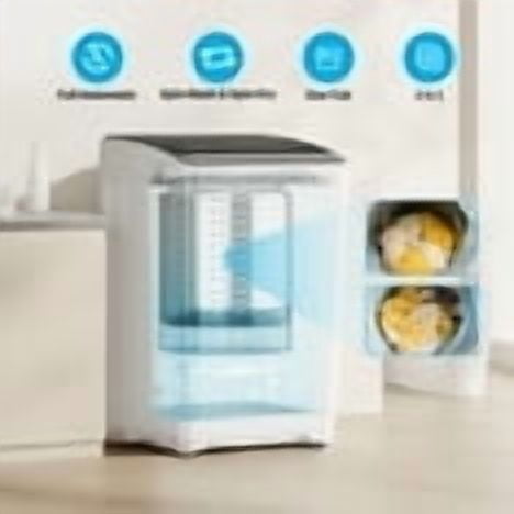 TABU Washer and Dryer Set, 19LBS Fully Automatic Washing Machine & 10LBS Clothes Dryer (White&White)
