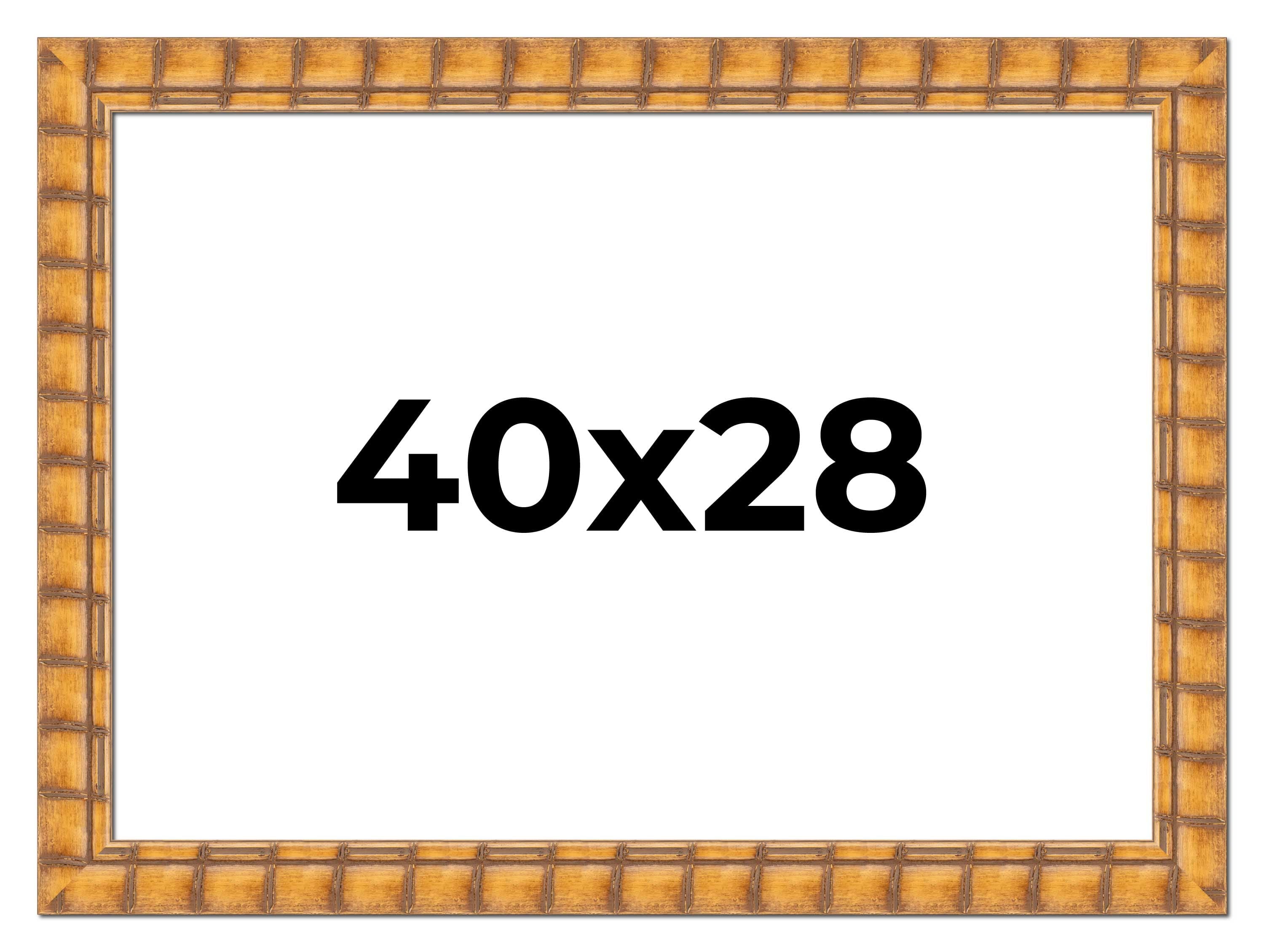 40x28 Bronze Brown Real Wood Picture Frame Width 1.25 inches | Interior Frame Depth 0.75 inches |