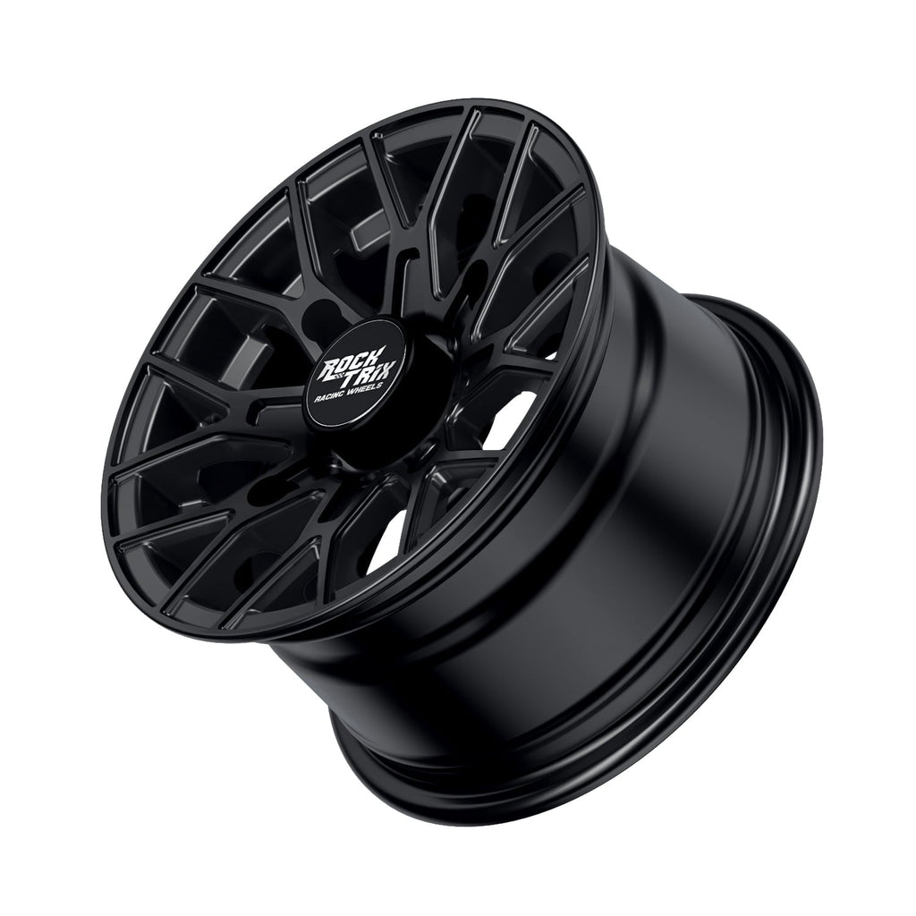 RockTrix RT104 4pc 14in ATV Wheels 4x110 Rims, 14x7, 5+2 Offset, For ATV UTV with IRS (Independent Rear Suspension), Compatible with Honda Kawasaki Yamaha Suzuki 4/110 (Set of 4)