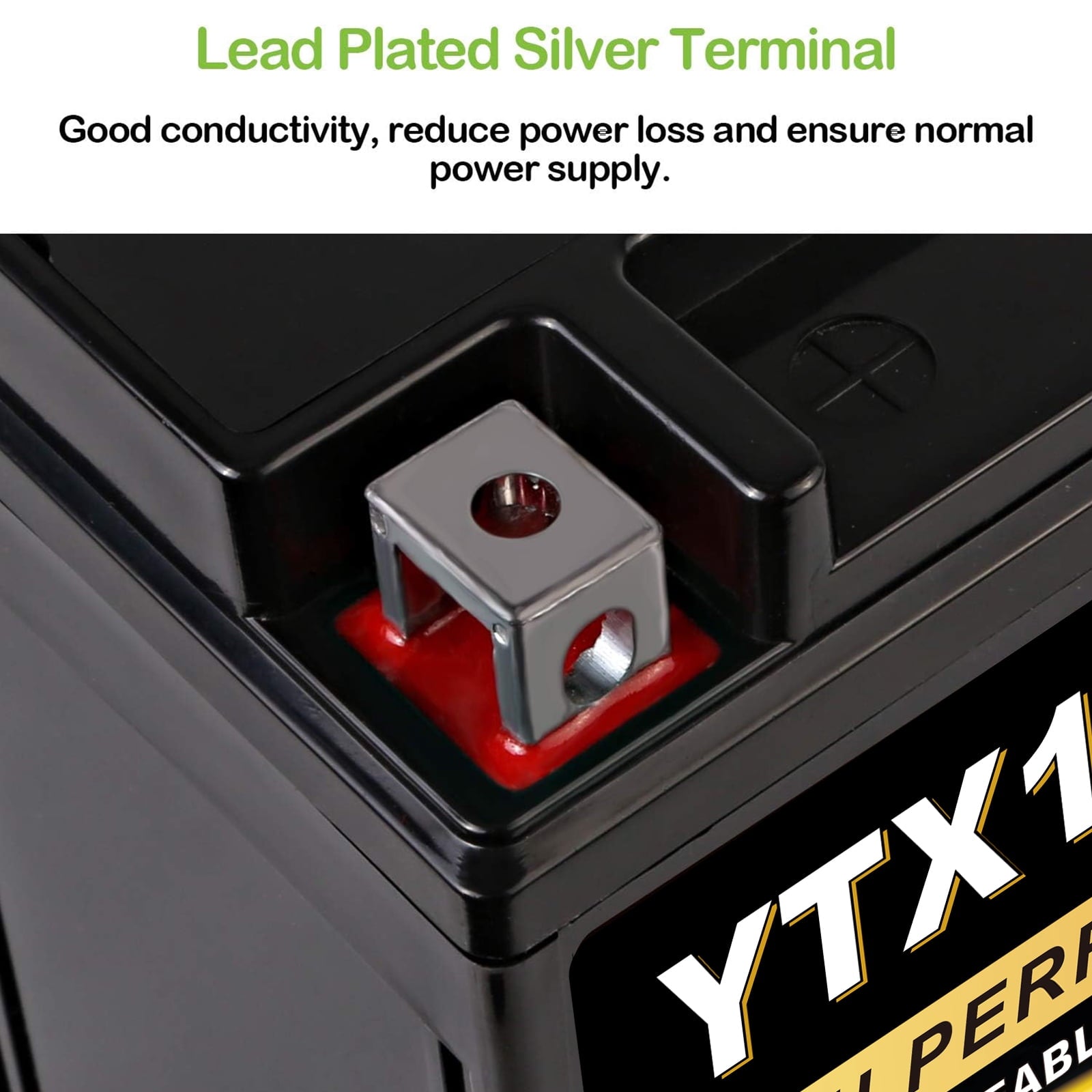 Anlibatt YTX14-BS Motorcycle Battery 12V 12Ah 200CCA Rechargeable Sealed Batteries Powersport Replacement for ATV, Scooter, Jet ski, Dirt Bike