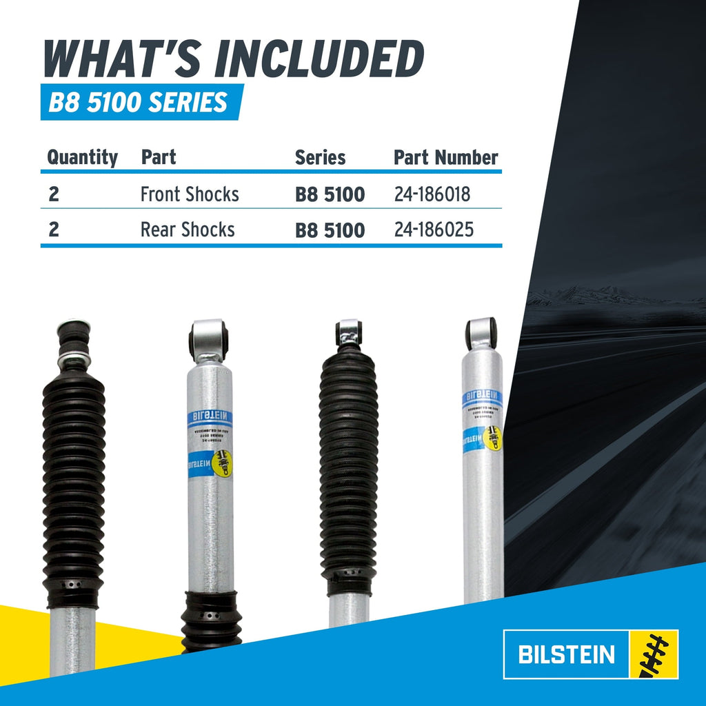 Bilstein Pair of Rear B8 5100 Series Shocks Compatible with 1999-2016 F250/F350 4WD with 0-1 Rear Lift