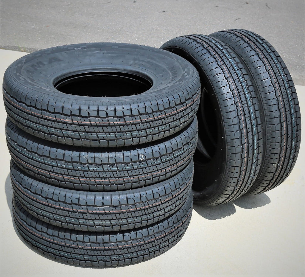Set of 4 (FOUR) Nama NM616 Semi-Steel ST 205/75R14 Load D 8 Ply Trailer Tires