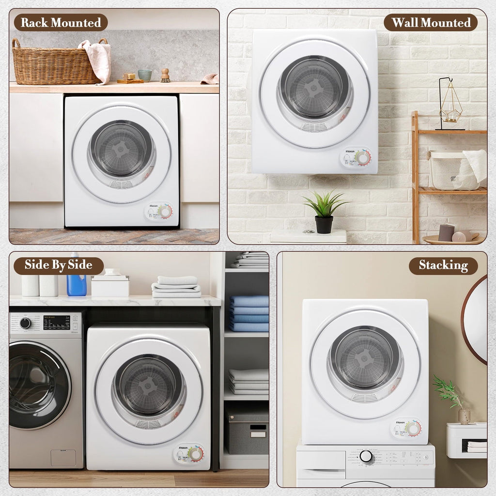 Ktaxon 17.8LBS Full Automatic Washing Machine and 3.5CuFt Portable Clothes Dryer Set, Compact Laundry Washer and Dryer Combo Set with Stainless Steel Inner Tub, for Apartment, Dorms, Home