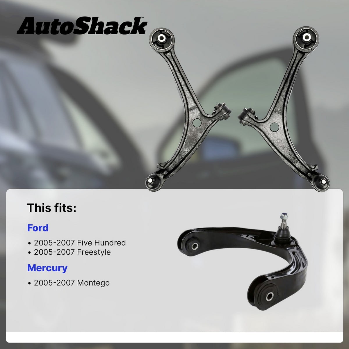 AutoShack Front Right Lower Control Arm and Ball Joint with Bushings for Ford, Five Hundred 2005-2007 Freestyle 2005-2007, AWD V6 3.0L