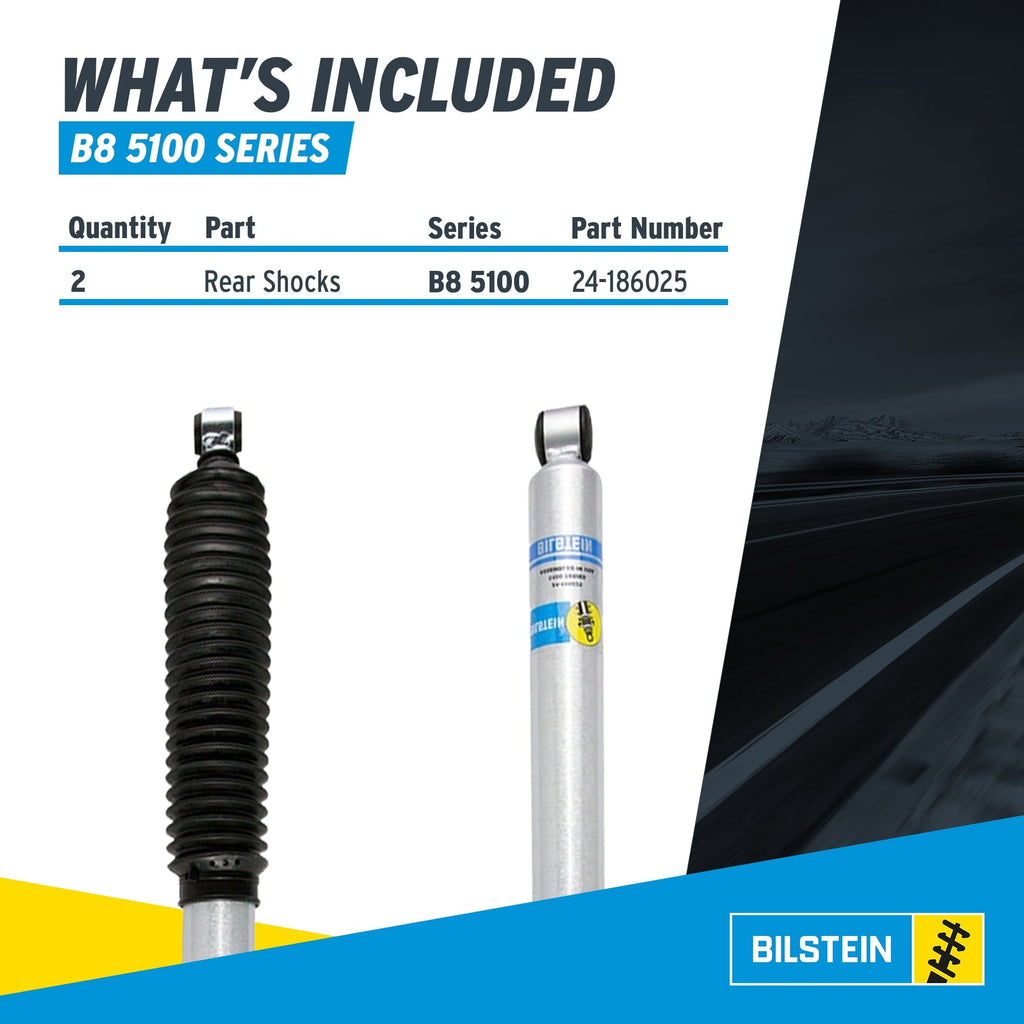 Bilstein Pair of Rear B8 5100 Series Shocks Compatible with 1999-2016 F250/F350 4WD with 0-1 Rear Lift