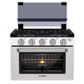 CAMPLUX Classic 17 In RV Propane Gas Range Oven with 3 Burners Cooktop, Stove Oven Combo, Stainless Steel