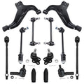 Detroit Axle - 14pc Front Lower Control Arms Ball joints Tierods Sway Bars Replacement for Nissan Pathfinder Infiniti QX4 Fits select: 2003-2004 NISSAN PATHFINDER LE/SE