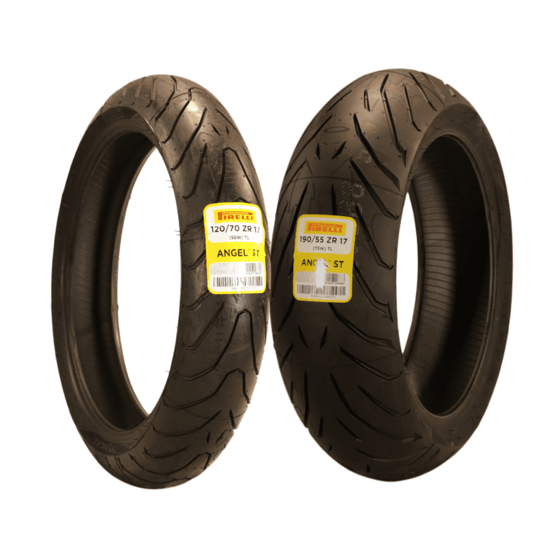 Pirelli Angel ST 120/70ZR17 (58W) Front & 190/55ZR17 (75W) Rear Motorcycle Tires - High-Performance Sport Touring Tire for Enhanced Grip, Durability & Stability - Fits Sport Touring Bikes