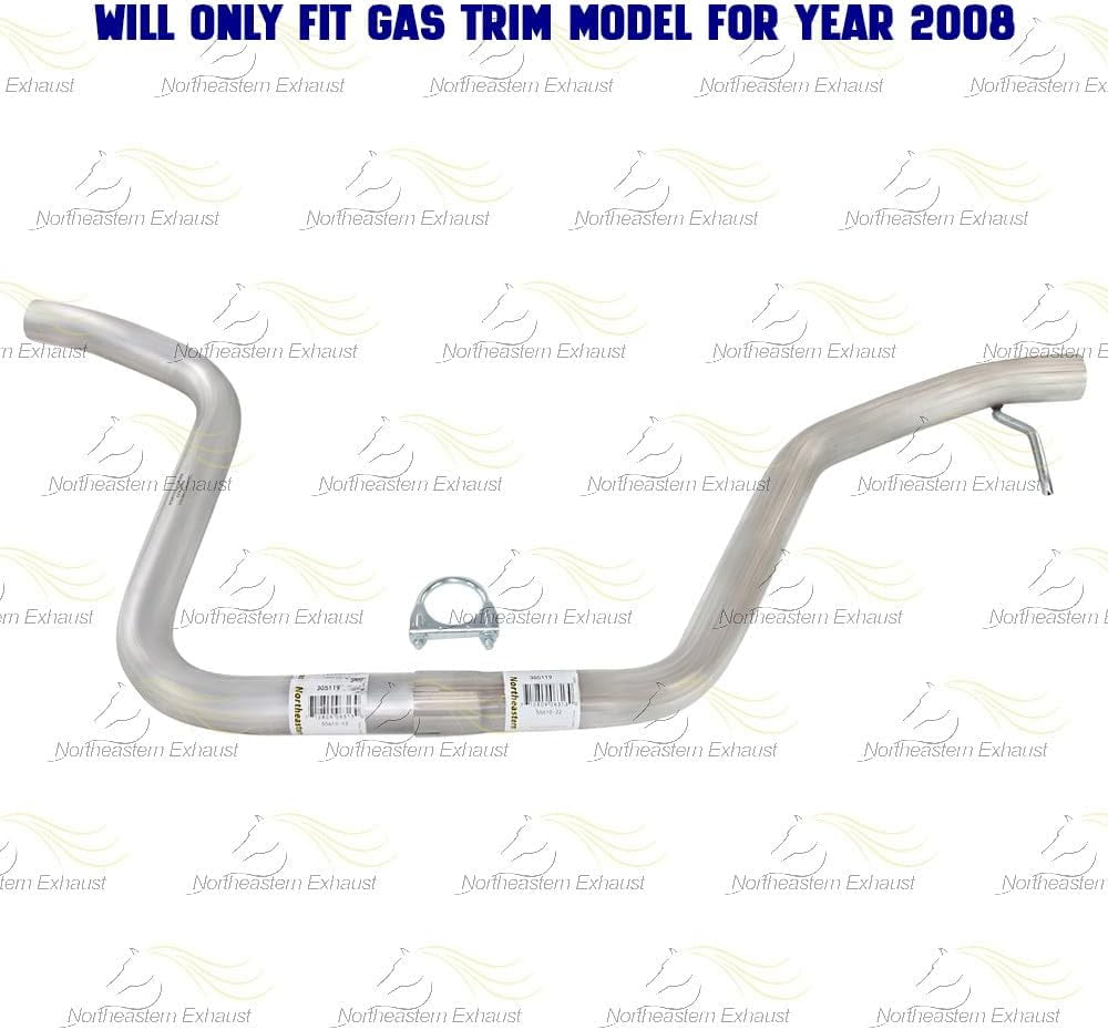 Northeastern Exhaust Stainless Steel Intermediate Pipe, Muffler and Tail Pipe Exhaust System Kit Fits 2008–2012 Chevrolet Malibu 2.4L – Direct Fit