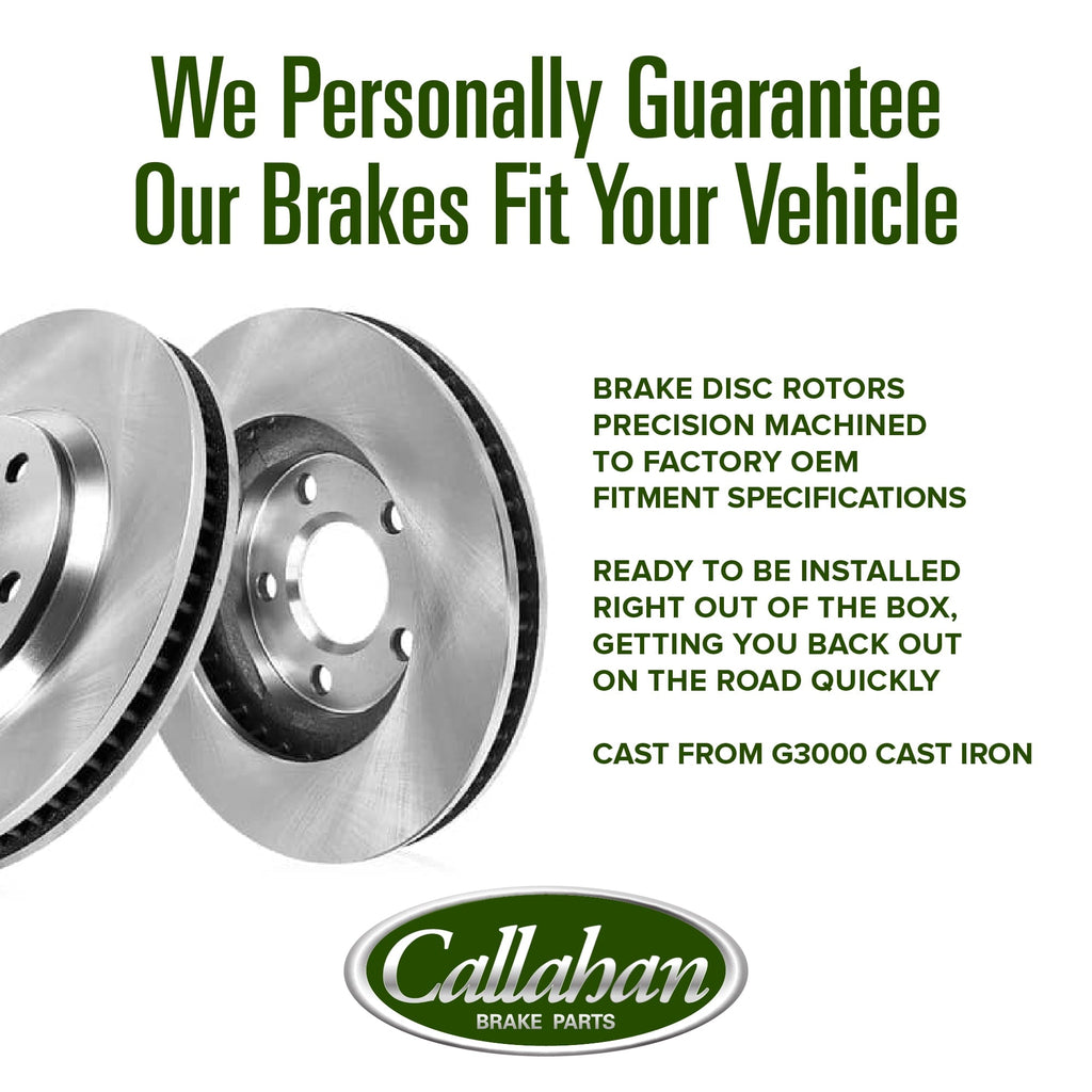 Callahan Brake Parts Brake Kit for Jeep Liberty 2003-2007 Front and Rear Replacement Brake Rotors with Ceramic Brake Pads and Brake Calipers EBYK027586