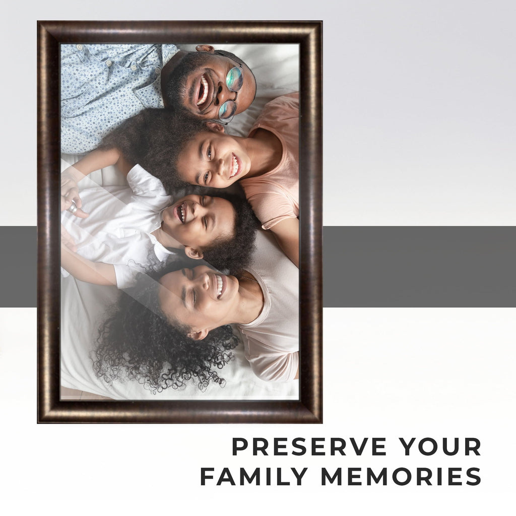 40x28 Bronze Brown Real Wood Picture Frame Width 1.25 inches | Interior Frame Depth 0.75 inches |
