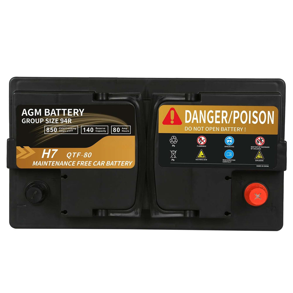 Anlibatt Car AGM Battery Group Size 48 H6 Start Stop Battery 12V 70Ah 760CCA Maintenance Free Rechargeable