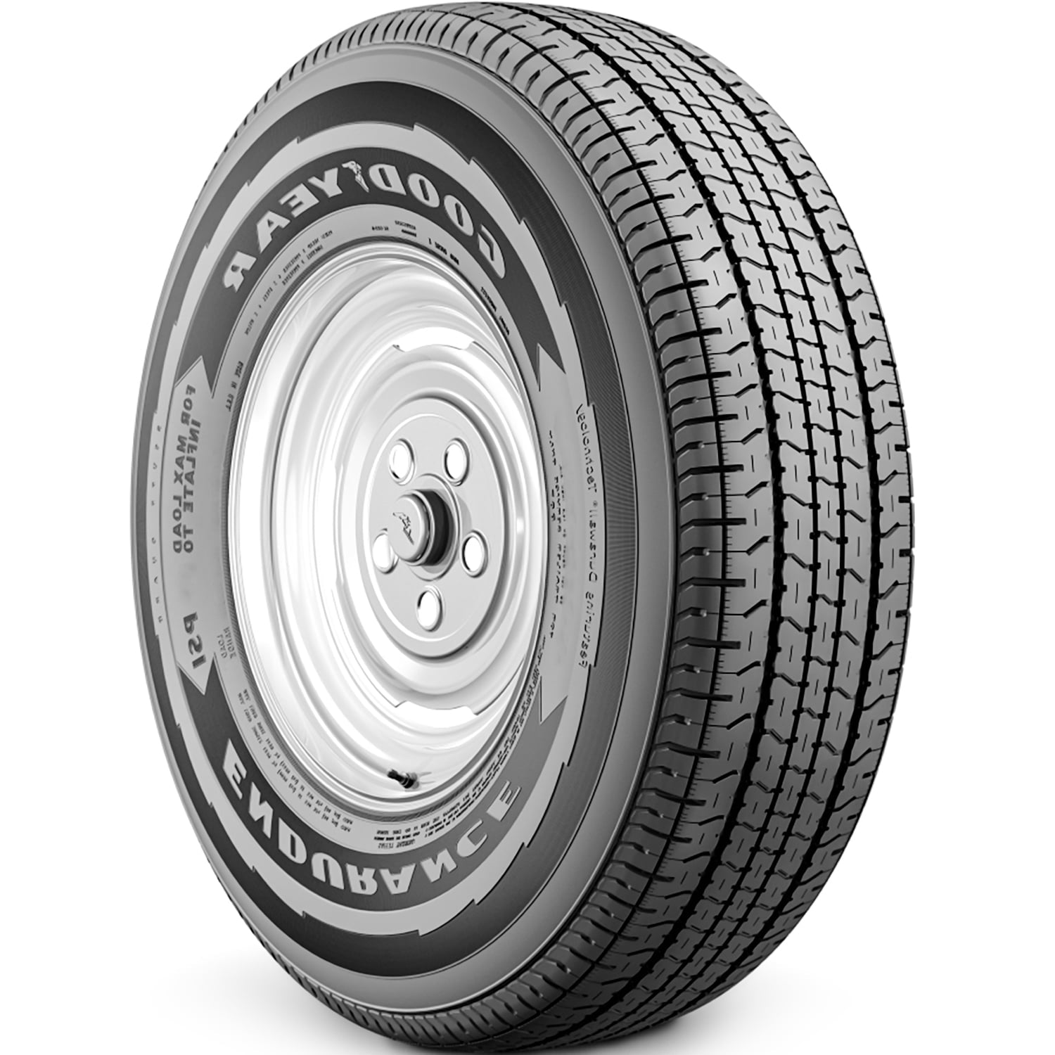 Pair of 2 Goodyear Endurance Semi-Steel ST205/75R14 205/75R14 105/101N D 8 Ply Trailer Tires