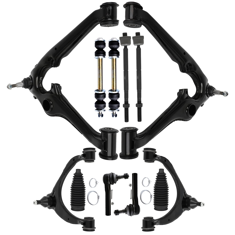 ECCPP 12PCS Front Suspension Kit for 2019 for Chevy Silverado 1500 LD 2015-2020 for Chevy Tahoe Lower Control Arm and Ball Joint Assembly Sway Bar End Link Outer Tie Rod End